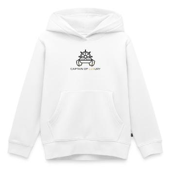 Luxury Catamaran Line Art - Kids Premium Organic Hoodie - white - Front - AI Model Kid Female (0cm)