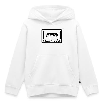 cassette - Kids Premium Organic Hoodie - white - Front - AI Model Kid Female (0cm)