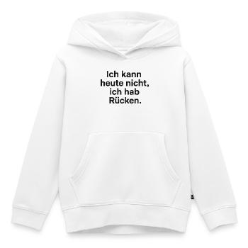 Ich hab Rücken Ausrede Shirt - Kinder Premium Organic Hoodie - Weiß - Vorne - AI Model Kid Female (0cm)