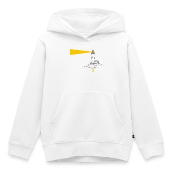 phare - Sweat Premium à capuche enfant bio - blanc - Devant - AI Model Kid Female (0cm)