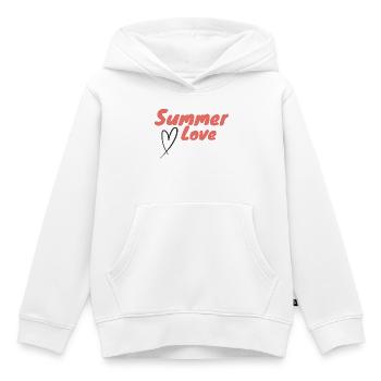 Sommerliebe Drehbuch Herz Positive Sommerenergie - Kinder Premium Organic Hoodie - Weiß - Vorne - AI Model Kid Female (0cm)