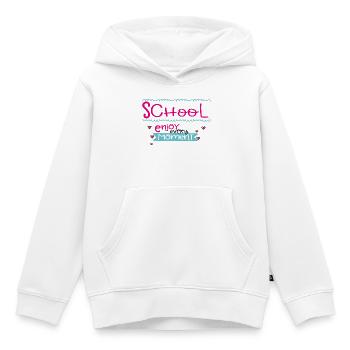 Schule - Kinder Premium Organic Hoodie - Weiß - Vorne - AI Model Kid Female (0cm)