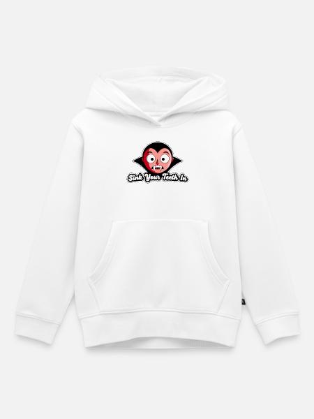 Setz deine Zähne in Vampir-Tee-Logo - Kinder Premium Organic Hoodie - Weiß