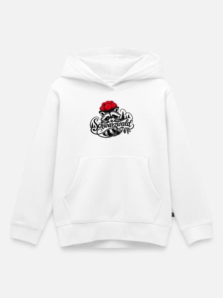 Schwarzwald Waschbär Bollenhut - Kinder Premium Organic Hoodie - Weiß