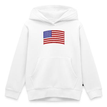 Flagge der Vereinigten Staaten - Kinder Premium Organic Hoodie - Weiß - Vorne - AI Model Kid Female (0cm)