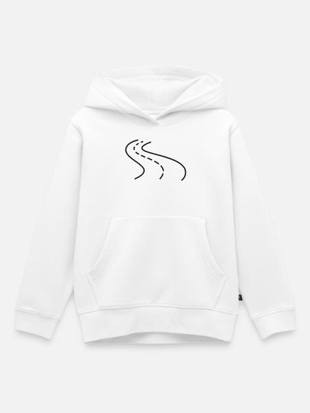 Ikone der Winding Road Line - Kinder Premium Organic Hoodie - Weiß