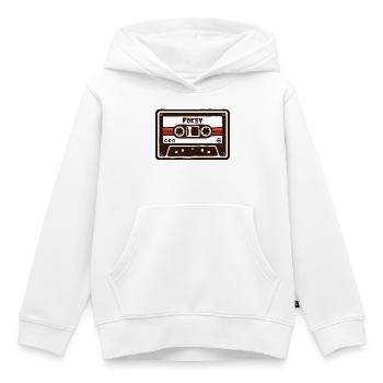 Retro C60 Kassetten-Comic-Kunst - Kinder Premium Organic Hoodie - Weiß - Vorne - AI Model Kid Female (0cm)