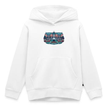 Flora Köln Risograph - Kinder Premium Organic Hoodie - Weiß - Vorne - AI Model Kid Female (0cm)