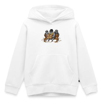 Tauben Mafia Lieferung - Pixel Art Gangster Tauben - Kinder Premium Organic Hoodie - Weiß - Vorne - AI Model Kid Female (0cm)