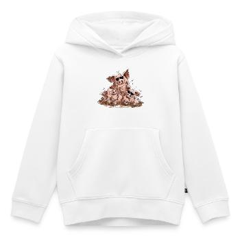 Schweine Sonnenbrille Matsch Schwein Tierhumor - Kinder Premium Organic Hoodie - Weiß - Vorne - AI Model Kid Female (0cm)