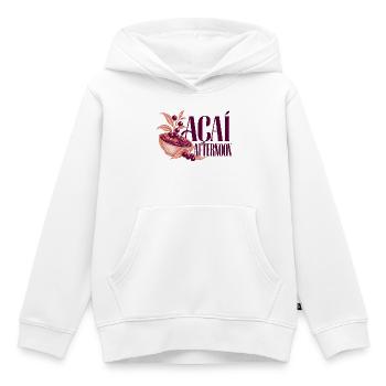 Acai Afternoon Botanischer Aufnäher mit Acai Bowl - Kinder Premium Organic Hoodie - Weiß - Vorne - AI Model Kid Female (0cm)