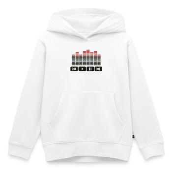 Equalizer audio player dj - Sweat Premium à capuche enfant bio - blanc - Devant - AI Model Kid Female (0cm)