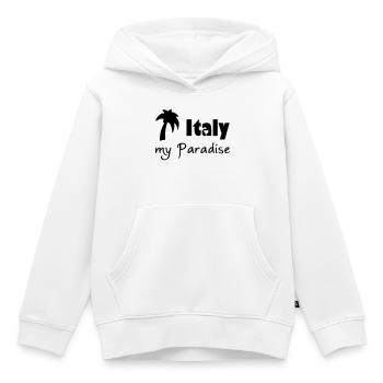 Italy Paradise - Kids Premium Organic Hoodie - white - Front - AI Model Kid Female (0cm)