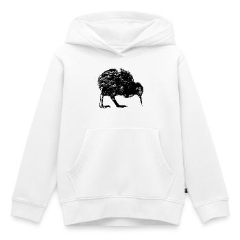 Kiwi Nouvelle-Zélande et Auckland - Sweat Premium à capuche enfant bio - blanc - Devant - AI Model Kid Female (0cm)