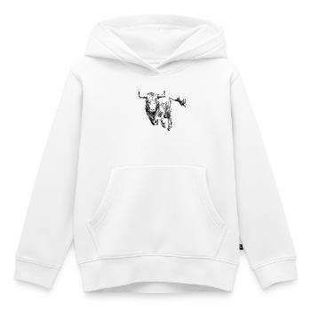 Stier - Kinder Premium Organic Hoodie - Weiß - Vorne - AI Model Kid Female (0cm)