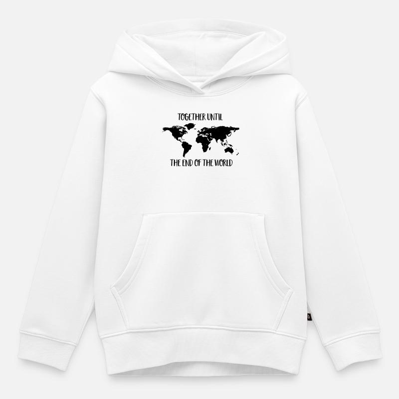 Tour du monde - Sweat Premium à capuche enfant bio - blanc