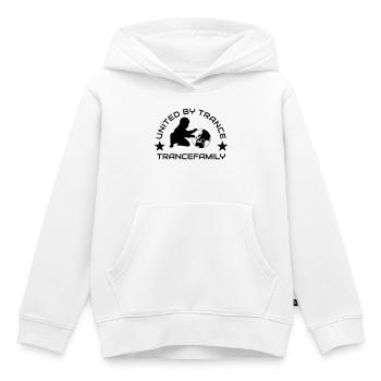 UNITED BY TRANCE - Sweat Premium à capuche enfant bio - blanc - Devant - AI Model Kid Female (0cm)