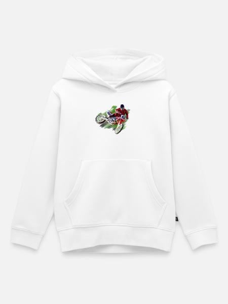 motocross - Kinder Premium Organic Hoodie - Weiß