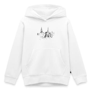 Moscou - Sweat Premium à capuche enfant bio - blanc - Devant - AI Model Kid Female (0cm)