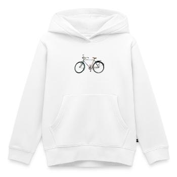 Bicycle - Kids Premium Organic Hoodie - white - Front - AI Model Kid Female (0cm)