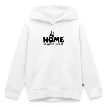 Home es wo et Hätz es - Köln mit Kölner Dom - Kinder Premium Organic Hoodie - Weiß - Vorne - AI Model Kid Female (0cm)