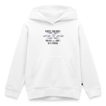 Galgos rennend - Kinder Premium Organic Hoodie - Weiß - Vorne - AI Model Kid Female (0cm)