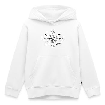 Bike - Kids Premium Organic Hoodie - white - Front - AI Model Kid Female (0cm)