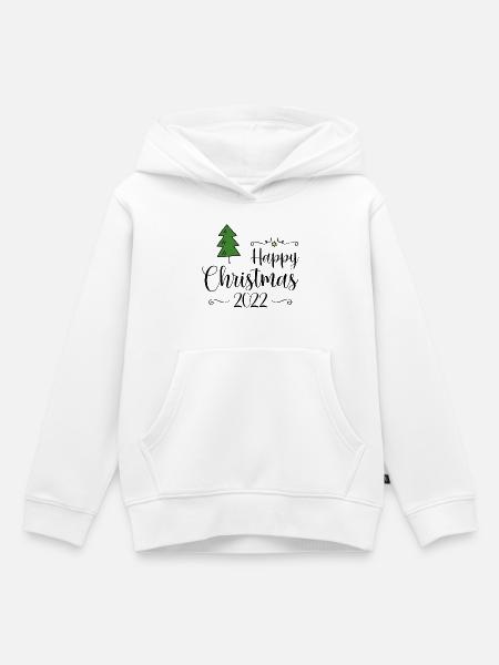 Happy Christmas 2022 - Kinder Premium Organic Hoodie - Weiß