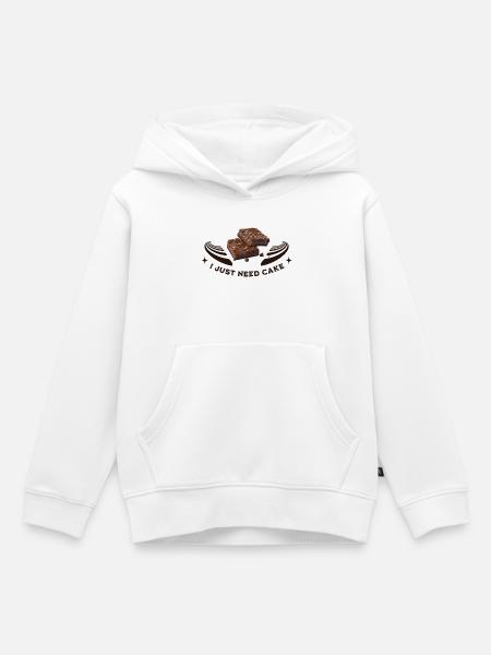 I just need cake - Kinder Premium Organic Hoodie - Weiß