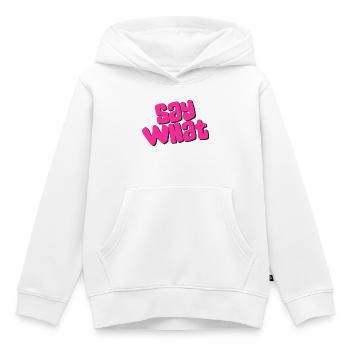 Say What - Kinder Premium Organic Hoodie - Weiß - Vorne - AI Model Kid Female (0cm)