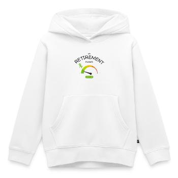 Ruhestandspläne: entspanntes niedriges Stresslevel - Kinder Premium Organic Hoodie - Weiß - Vorne - AI Model Kid Female (0cm)