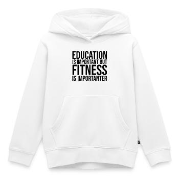 Fitness Fitness Fitness - Kinder Premium Organic Hoodie - Weiß - Vorne - AI Model Kid Female (0cm)