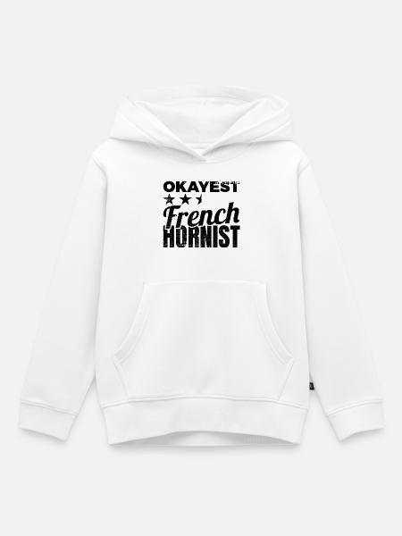 Okayest Waldhornist - Kinder Premium Organic Hoodie - Weiß