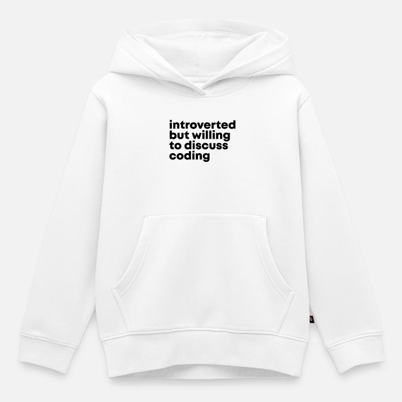 codage - Sweat Premium à capuche enfant bio - blanc