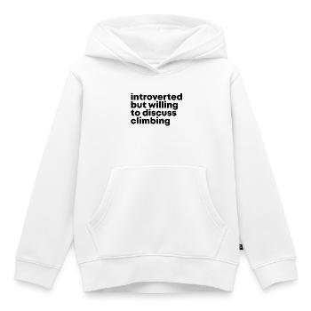 Climbing Climbing Climbing - Kids Premium Organic Hoodie - white - Front - AI Model Kid Female (0cm)
