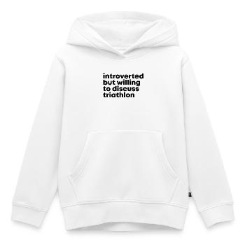 Triathlon Triathlon Triathlon - Sweat Premium à capuche enfant bio - blanc - Devant - AI Model Kid Female (0cm)