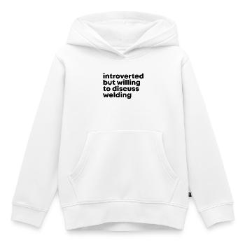 Schweißen Schweißen Schweißen - Kinder Premium Organic Hoodie - Weiß - Vorne - AI Model Kid Female (0cm)