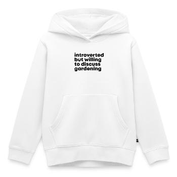 Jardinage Jardinage Jardinage - Sweat Premium à capuche enfant bio - blanc - Devant - AI Model Kid Female (0cm)