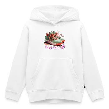 Move with Style Sneakers - Kinder Premium Organic Hoodie - Weiß - Vorne - AI Model Kid Female (0cm)