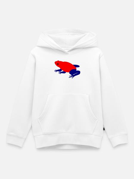 Erdbeer Pfeilgiftfrosch Tierkunst - Kinder Premium Organic Hoodie - Weiß