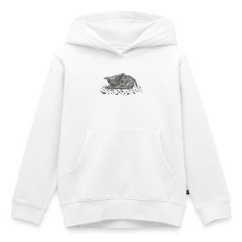 Grim Cat - Kinder Premium Organic Hoodie - Weiß - Vorne - AI Model Kid Female (0cm)