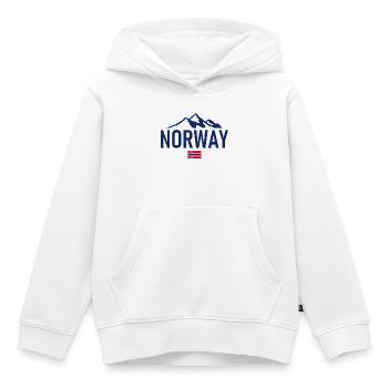 Norvège - Norvège - Norvège - Drapeau - Scandinavie - Sweat Premium à capuche enfant bio - blanc - Devant - AI Model Kid Female (0cm)