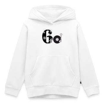Années 60 Soixantième Années soixante 60. - Sweat Premium à capuche enfant bio - blanc - Devant - AI Model Kid Female (0cm)