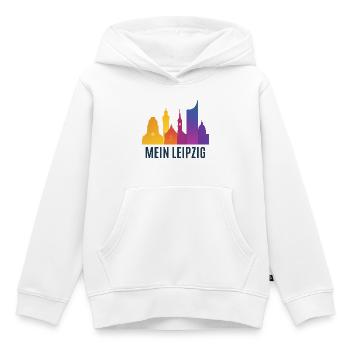 Leipzig Farbverlauf Skyline - Kinder Premium Organic Hoodie - Weiß - Vorne - AI Model Kid Female (0cm)