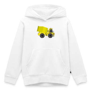 Concrete mixer truck - Kids Premium Organic Hoodie - white - Front - AI Model Kid Female (0cm)