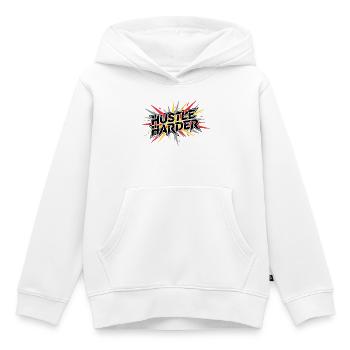 Hustle Graffiti Pulse - Sweat Premium à capuche enfant bio - blanc - Devant - AI Model Kid Female (0cm)