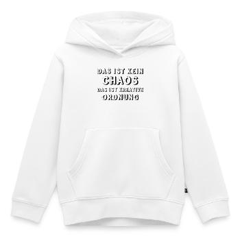 Kreative Ordnung – Chaos Humor Shirt - Kinder Premium Organic Hoodie - Weiß - Vorne - AI Model Kid Female (0cm)