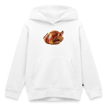 Poulet de dinde Poulet rôti Poulet Poulet - Sweat Premium à capuche enfant bio - blanc - Devant - AI Model Kid Female (0cm)