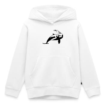 Delfin - Kinder Premium Organic Hoodie - Weiß - Vorne - AI Model Kid Female (0cm)