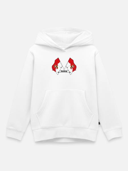 Salzburger Flaggen mit Namen - Kinder Premium Organic Hoodie - Weiß